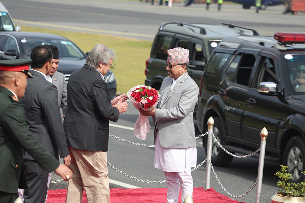 UN Secretary-General leaves Kathmandu after wrapping up official visit